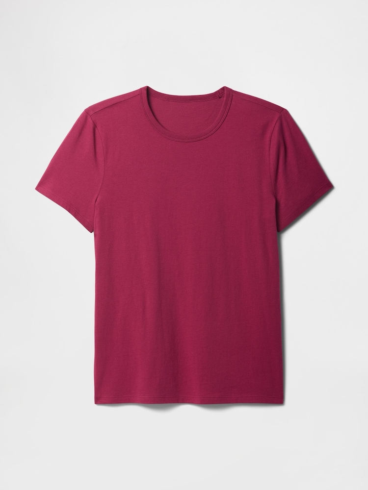 Rojo burdeos - Gap Favourite Cotton Short Sleeve T-Shirt - Imagen 5 de 5