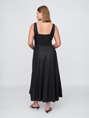 Gap Black Linen-Blend Square-Neck Maxi Summer Dress - Image 5 of 5