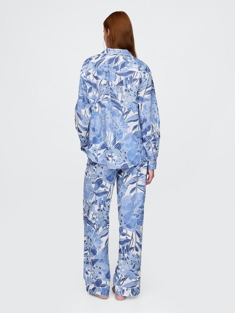 Gap Blue Poplin Pyjama Trousers - Image 2 of 4