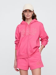 Rosa - Sudadera holgada con capucha y logo de Gap - Imagen 1 de 5