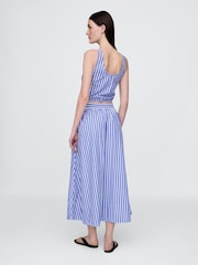 Gap Blue Stripe Poplin Maxi Skirt - Image 2 of 5