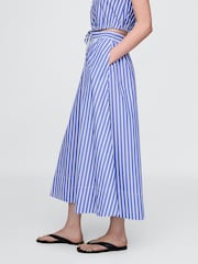 Gap Blue Stripe Poplin Maxi Skirt - Image 3 of 5