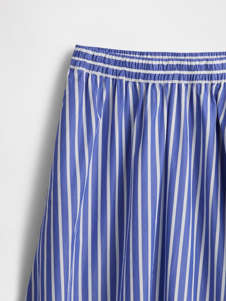 Gap Blue Stripe Poplin Maxi Skirt - Image 5 of 5