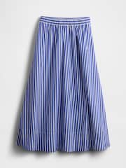 Gap Blue Stripe Poplin Maxi Skirt - Image 6 of 7
