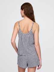 Blue Gingham - Gap Linen Blend Pyjama Bottoms - Image 2 of 4