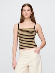 Gap Brown Cropped Rib Vest - Image 1 of 5