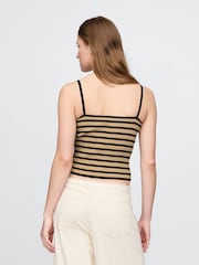 Gap Brown Cropped Rib Vest - Image 2 of 5