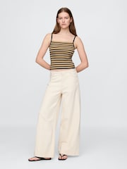 Gap Brown Cropped Rib Vest - Image 3 of 5
