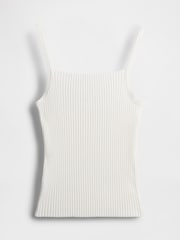 Gap White Cropped Rib Vest - Image 4 of 5