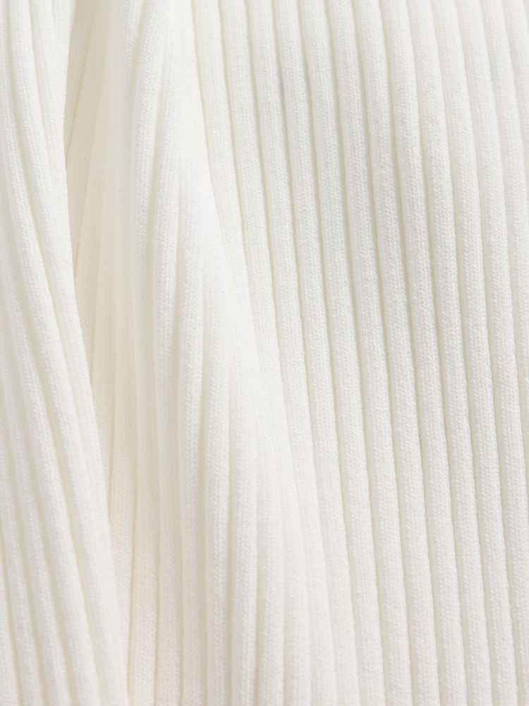 Gap White Cropped Rib Vest - Image 5 of 5
