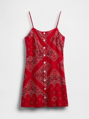 Gap Red Linen-Blend Tie-Back Mini Dress - Image 5 of 5