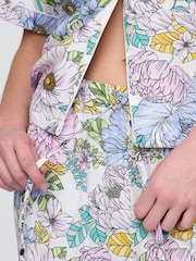 Gap Pink Floral Trouser Linen Blend Pyjama Bottoms - Image 3 of 4