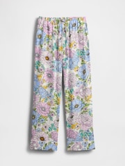 Gap Pink Floral Trouser Linen Blend Pyjama Bottoms - Image 4 of 4