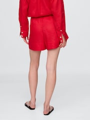 Gap Red 100% Linen Easy Shorts - Image 2 of 5