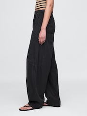 Gap Black Low Waisted Barrel Parachute Trousers - Image 3 of 5