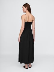 Gap Black Linen-Blend Drop-Waist Maxi Summer Dress - Image 2 of 5