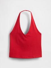 Gap Red CloseKnit Cropped Halter Neck Top - Image 4 of 4