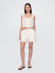 Gap White High Rise Eyelet Easy Shorts - Image 4 of 5
