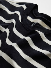 Gap Black/White Stripe CloseKnit Jersey Short Sleeve Crew Neck T-Shirt - Image 5 of 5