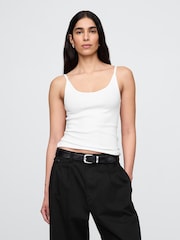 Gap White Modern Cropped Cami Top - Image 3 of 5