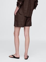 Gap Brown 100% Linen Easy Shorts - Image 2 of 5