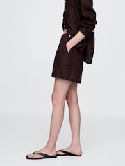 Gap Brown 100% Linen Easy Shorts - Image 4 of 5