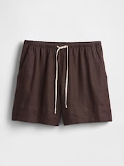 Gap Brown 100% Linen Easy Shorts - Image 5 of 5