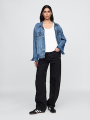 Gap White Linen-Blend Racerback Vest - Image 4 of 4