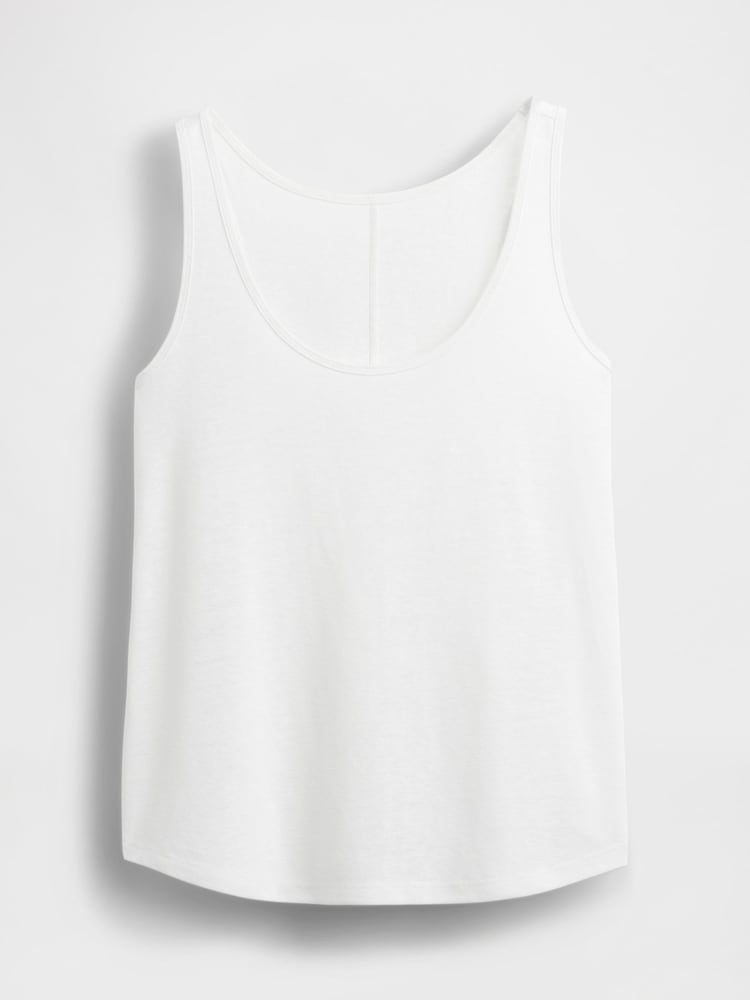 Gap White Linen-Blend Racerback Vest - Image 4 of 4