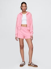 Gap Pink Heavyweight French Terry Classic Sweat Shorts - Image 3 of 4