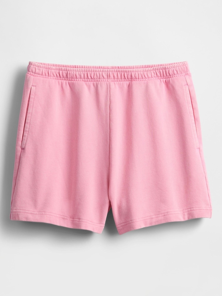 Gap Pink Heavyweight French Terry Classic Sweat Shorts - Image 4 of 4 Gap Pink Heavyweight French Terry Classic Sweat Shorts - Image 4 of 4