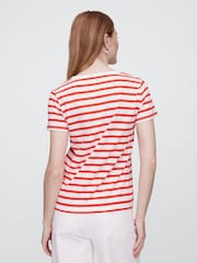 Rayas blancas - Camiseta con cuello en V favorita de Gap - Imagen 2 de 5