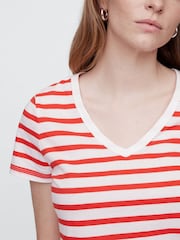Rayas blancas - Camiseta con cuello en V favorita de Gap - Imagen 4 de 5