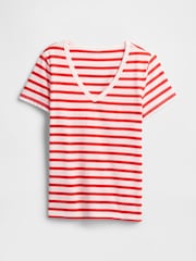 Rayas blancas - Camiseta con cuello en V favorita de Gap - Imagen 5 de 5