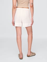 Gap White 100% Linen Easy Shorts - Image 2 of 5