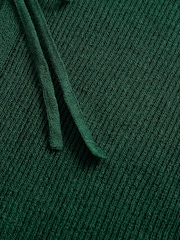 Gap Green Sheer Rib Cropped Tie-Front Cardigan - Image 5 of 5