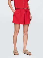 Gap Red 100% Cotton Crinkle Gauze Easy Shorts - Image 1 of 5