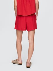 Gap Red 100% Cotton Crinkle Gauze Easy Shorts - Image 2 of 5