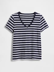 Rayas azul marino - Camiseta con cuello en V favorita de Gap - Imagen 5 de 5