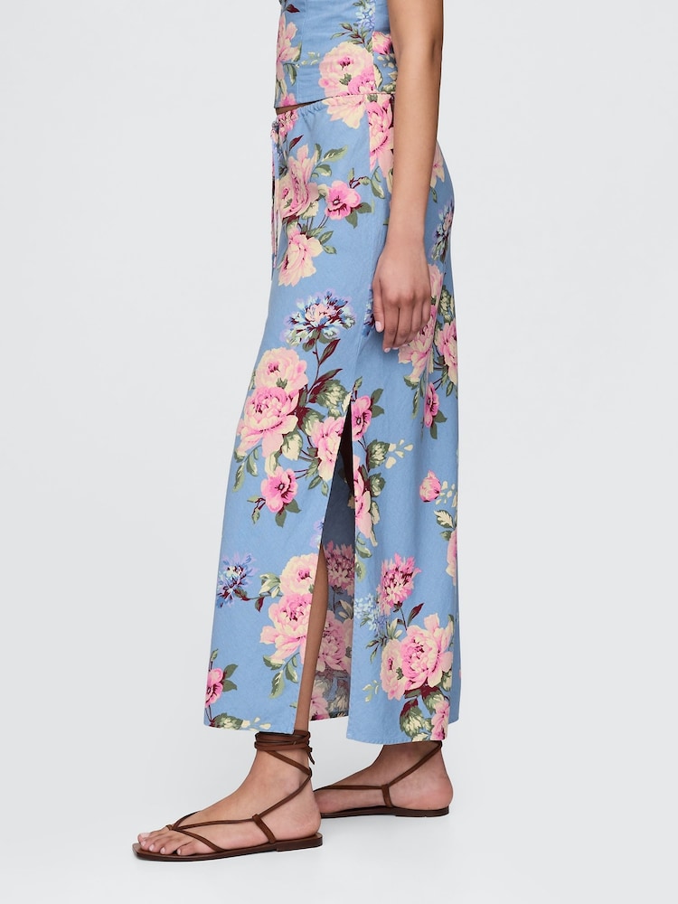 Gap Linen-Blend Midi Skirt - Image 2 of 2