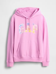 Pink - Gap Relaxed Logo Hoodie - Image 4 of 5