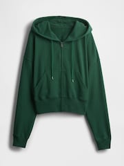 Gap Green Heavyweight French Terry Oversized Zip Wedge Hoodie - Image 5 of 5