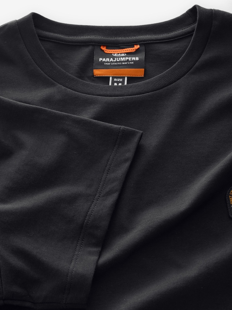 Parajumpers Patch Chest Logo Black T-Shirt - Image 5 of 5