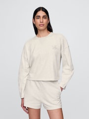 Gap Neutral VintageSoft Oversized Logo Sweatshirt - Image 1 of 5
