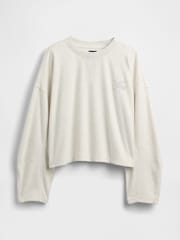 Gap Neutral VintageSoft Oversized Logo Sweatshirt - Image 4 of 5