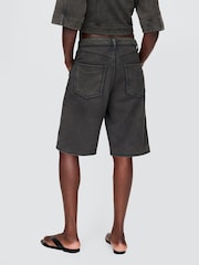 Gap Black Mid Rise 11"" Longline Denim Shorts - Image 2 of 3