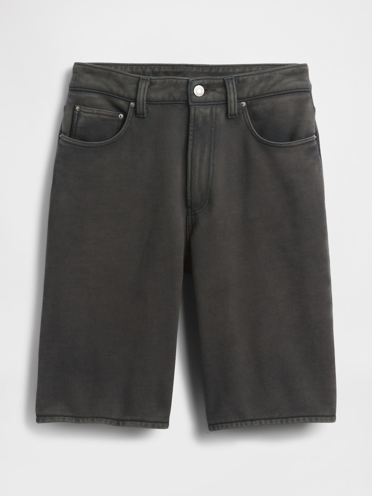 Gap Black Mid Rise 11"" Longline Denim Shorts - Image 3 of 3