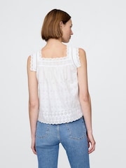 Blanco - Gap DÔEN Eyelet Sleeveless Top - Imagen 2 de 6
