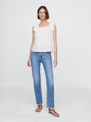 Blanco - Gap DÔEN Eyelet Sleeveless Top - Imagen 3 de 6