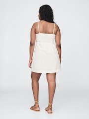Gap White Linen-Blend A-Line Mini Dress - Image 5 of 5
